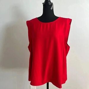 Red forever 21 sleeveless blouse